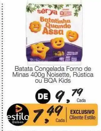 Supermercado Dalben Batata congelada forno de minas oferta