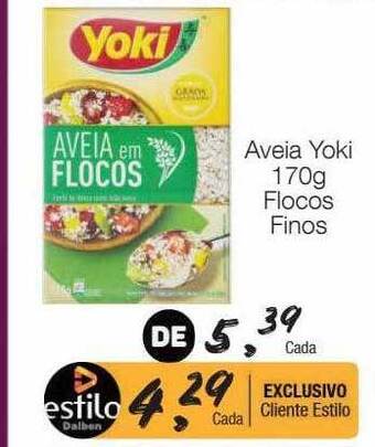 Supermercado Dalben Aveia yoki flocos finos oferta