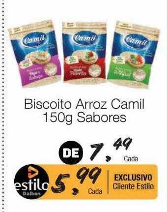 Supermercado Dalben Biscoito arroz camil sabores oferta