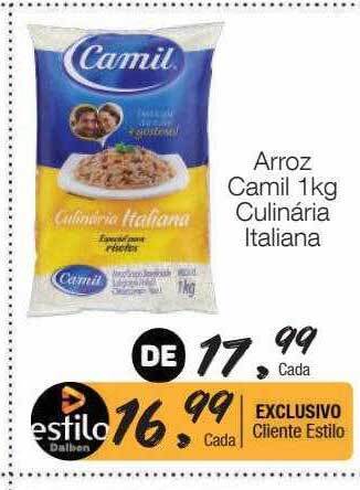 Supermercado Dalben Arroz camil culinária italiana oferta
