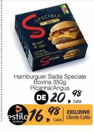 Supermercado Dalben Hamburguer sadia speciale bovina picanha angus oferta