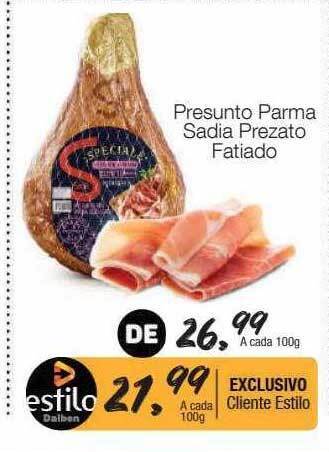 Supermercado Dalben Presunto parma sadia prezato fatiado oferta