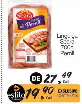 Supermercado Dalben Linguiça seara pernil oferta