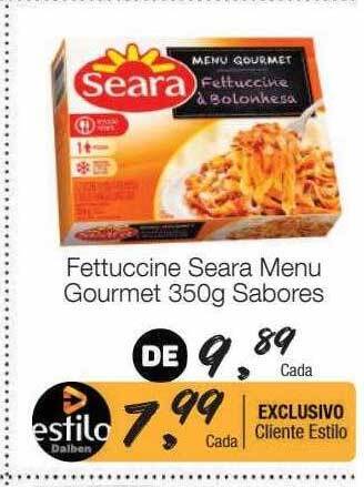 Supermercado Dalben Fettuccine seara menu gourmet oferta