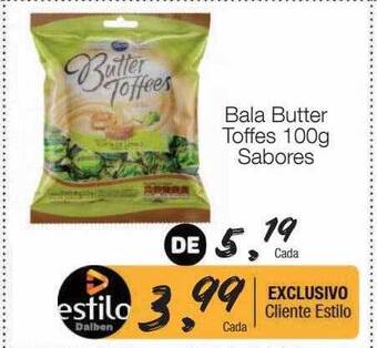 Supermercado Dalben Bala butter toffes sabores oferta