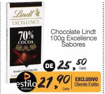 Supermercado Dalben Chocolate lindt excellence sabores oferta