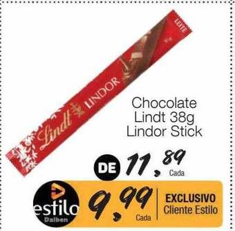 Supermercado Dalben Chocolate lindt lindor stick oferta