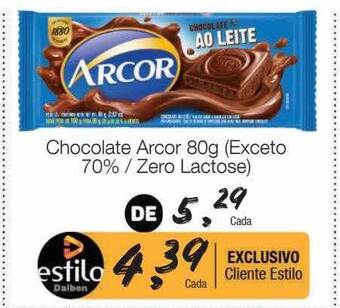 Supermercado Dalben Chocolate arcor oferta
