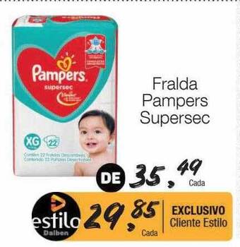 Supermercado Dalben Fralda pampers supersec oferta