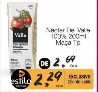 Supermercado Dalben Néctar del valle 100% maça oferta