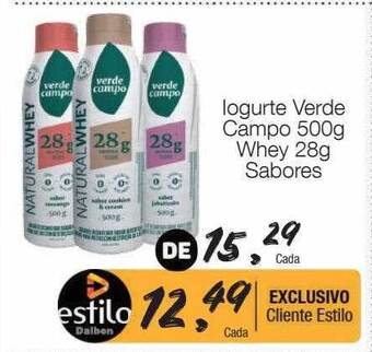 Supermercado Dalben Iogurte verde campo whey sabores oferta