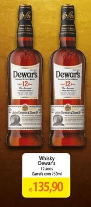 Atacadão Whisky Dewar's 12 anos 750ml oferta