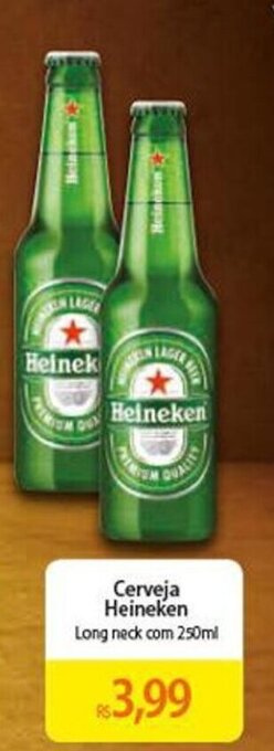 Atacadão Cerveja Heineken Long Neck 250ml oferta