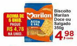 Rossi Supermercado Biscoito Marilan Doce ou Salgado 350g oferta