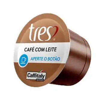 Serrano Supermercado Café com leite em cápsula tres 90g com 10un oferta