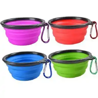 Tigela para pet retratil em silicone sortido 25cm