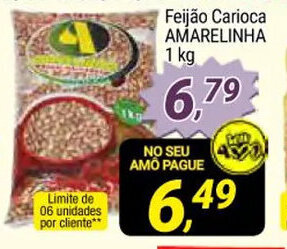 Amarelinha supermercados Feijao Carioca Amarelinha 1kg oferta