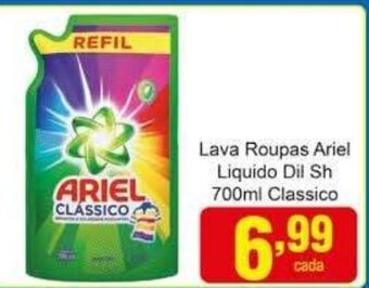 Rossi Supermercado Lava roupas Ariel Liquido Dil Sh 700ml Classico oferta