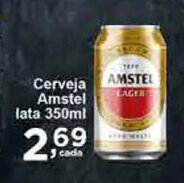 Rossi Supermercado Cerveja Amstel lata 350ml oferta