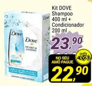 Amarelinha supermercados Kit Dove Shampoo 400ml + Condicionador 200ml oferta