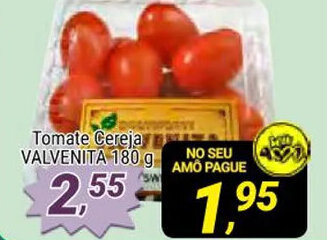 Amarelinha supermercados Tomate cereja Valvenita 180g oferta