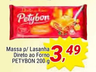 Massa p/ Lasanha Direto ao Forno Petybon 200g