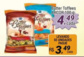 Amarelinha supermercados Butter Toffees Arcor 100g oferta