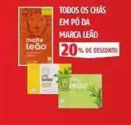Todos os chás em pó da marca leão