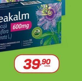 GBarbosa Seakalm passiflora incarnata l. 600mg 20 comprimidos oferta