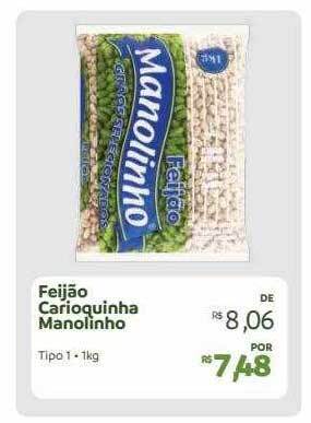 Hiperideal Supermercados Feijão carioquinha manolinho oferta