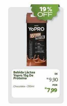Bebida láctea yopro 15g de proteína