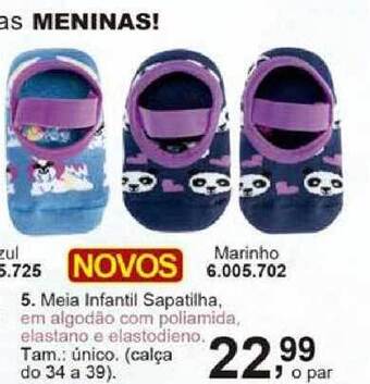 Meia Infantil Sapatilha