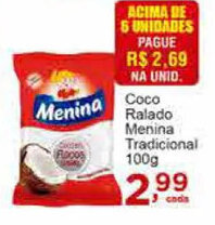 Rossi Supermercado Coco ralado Menina Tradicional 100g oferta