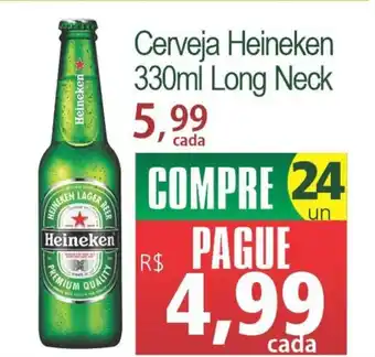 Super Apolo Cerveja Heineken 330ml Long Neck oferta