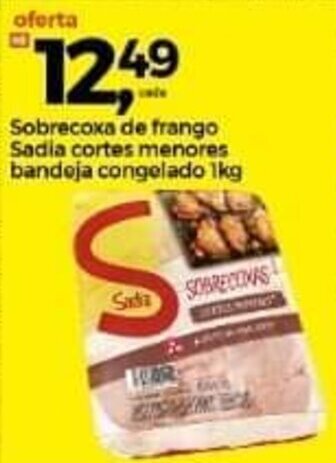Frangolândia Sobrecoxa de Frango Sadia cortes menores bandeja cngelado 1kg oferta