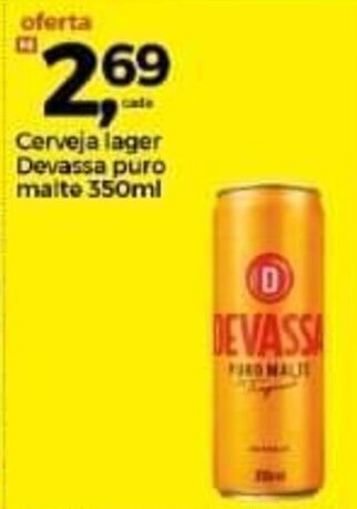 Frangolândia Cerveja lager Devassa puro malte 350ml oferta