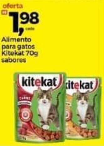 Frangolândia Alimento para gatos Kitekat 70g sabores oferta
