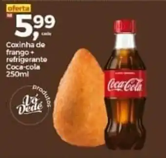 Frangolândia Coxinha de Frango Refrigerante Coca Cola 250ml oferta