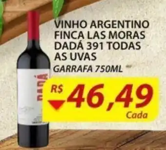 Assaí Atacadista Vinho Argentino Finca Las Moras Dada 391 Todas As Uvas garrafa 750ml oferta