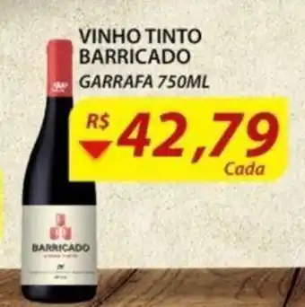 Assaí Atacadista Vinho Tinto Barricado garrafa 750ml oferta