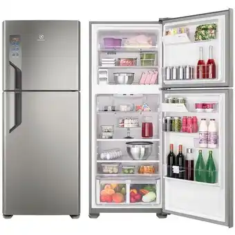 Carrefour Geladeira electrolux 2 portas frost free 431 litros platinum tf55s oferta