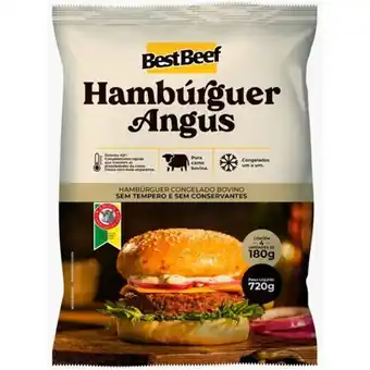 Hamburguêr angus bovino best beef 720g
