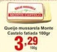 Rossi Supermercado Queijo Mussarela Monte Castelo fatiada 100g oferta