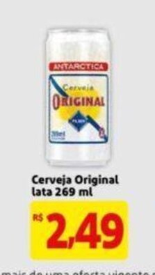 Extra Supermercado Cerveja Original lata 269ml oferta