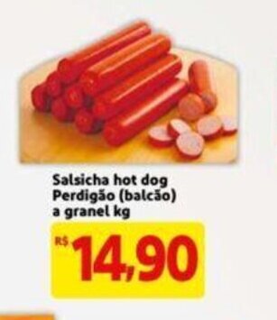 Extra Supermercado Salsicha Hot Dog Perdigao a granel 1kg oferta