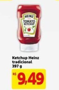 Extra Supermercado Ketchup Heinz Tradicional 397g oferta