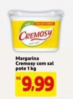 Extra Supermercado Margarina Cremosy com sal pote 1kg oferta