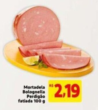 Extra Supermercado Mortadela Bolognella Perdigao fatiada 100g oferta