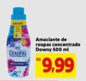 Extra Supermercado Amaciante de Roupas Concentrado Downy 500ml oferta