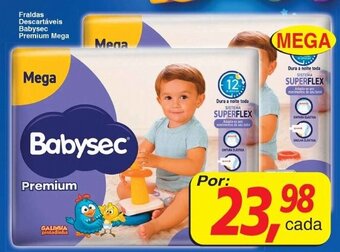 Fraldas Descartaveis Babysec Premium Mega